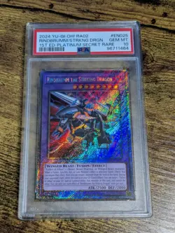 Yugioh Rindbrumm the Striking Dragon RA02-EN025 PSA 10 GEM MINT Platinum Secret - Image 1