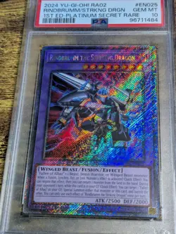 Yugioh Rindbrumm the Striking Dragon RA02-EN025 PSA 10 GEM MINT Platinum Secret - Image 4