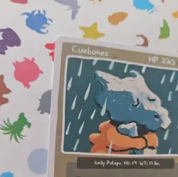 Pokepu Season 1, 1st ed. Cuebones (Cubone) Pokemon Fan Art card - Image 4