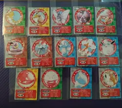 Bandai Pokemon Kid's Mini Cards Vintage Lot Of 14 1997-1999 See Pictures - Image 1