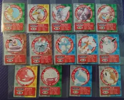 Bandai Pokemon Kid's Mini Cards Vintage Lot Of 14 1997-1999 See Pictures - Image 2