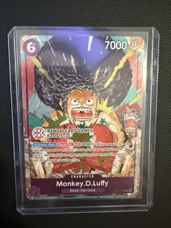 One Piece Monkey D Luffy OP07-073 BANDAI CARD GAMES Fest Promo Card English - Image 1