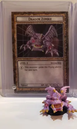 Yugioh Dungeon Dice Monsters DDM Dragon Zombie B1-06 Figure & Card - Image 1