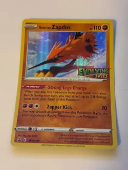 Galarian Zapdos SWSH124 Sword & Shield Promo Cards Stamped Pokemon Card - Image 1