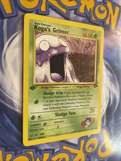 Pokemon Card - Gym Challenge 78/132 - KOGA'S GRIMER (common) **1st Edition** NM - Image 2