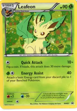 Pokemon Leafeon Black and White Promo Card BW87 - Image 1