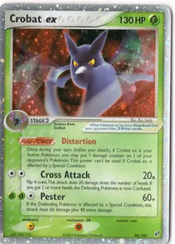 Pokemon TCG Card - Crobat ex - EX Deoxys 96/107 Holo Rare 2005 - Image 1