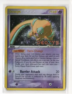 DEOXYS ( 18/107 ) Ex Deoxys BASIC POKEMON CARD 2005 Pokemon Nintendo Holo HP - Image 1