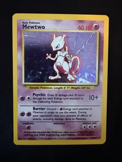 3 Three Base Set Pokemon Holo Cards NM M Mewtwo Chansey Gyarados - Image 4
