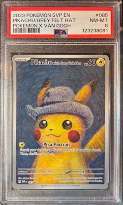 Pikachu with Grey Felt Hat 085 Sv: Scarlet & Violet Promo Cards Regular PSA 8 - Image 1
