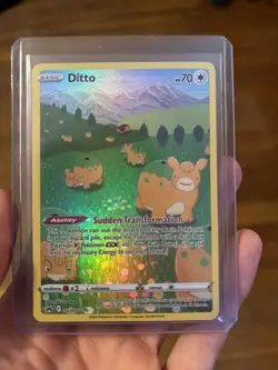 Pokemon TCG Ditto Crown Zenith Galarian Gallery Holo Ultra Rare Card GG22/GG70 - Image 1