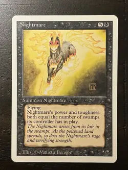 Magic the Gathering ~ MTG ~ 1x Nightmare ~ M/NM ~ REVISED - Image 1