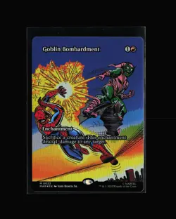 MTG: Goblin Bombardment (Borderless) #23 M Foil NM Marvel Universe Eternal-Legal - Image 1