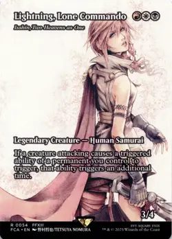 Lightning, Lone Commando - Isshin, Two Heavens as One Final Fantasy Magic MTG NM - Image 1