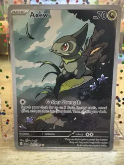Pokemon TCG Axew 145/86 Scarlet/Violet Black Bolt Illustration Rare - Image 1