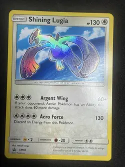 Shining Lugia Holo SM82 - 2017 Shining Legends Black Star Promo Pokemon NM 2 - Image 1