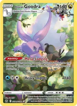 Hisuian Goodra GG21/GG70 Galarian Gallery Full Art Rare Crown Zenith Pokemon TCG - Image 1