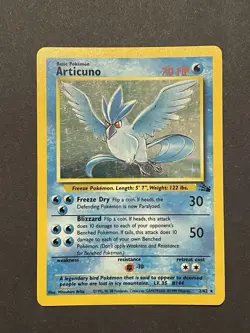 Pokemon TCG Articuno 2/62 Rare Holo Fossil Unlimited - Image 1
