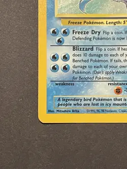 Pokemon TCG Articuno 2/62 Rare Holo Fossil Unlimited - Image 4