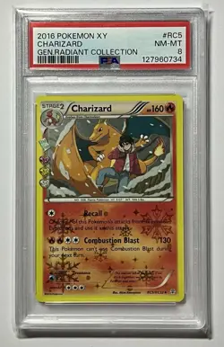 Charizard RC5/RC32 •PSA 8 NM-MT• Holo Rare XY Series: Generations 2016 Pokemon - Image 1