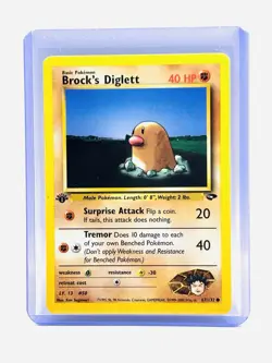 Pokemon TCG Brock's Diglett Gym Challenge 67/132 1st Edition Common LP - Image 1