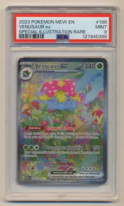 PSA 9 Pokemon MEW EN 151 SIR Venusaur EX 18/165 MINT Condition!! - Image 1
