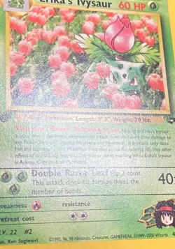 Erika's Ivysaur Pokemon (2000) Gym Challenge 1st Edition #41/132 Lightly Played - Image 3