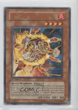 Gladiator Beast Laquari (Misprint) 1st Ed. YuGiOh 's Assault #GLAS-EN021 2007 - Image 1