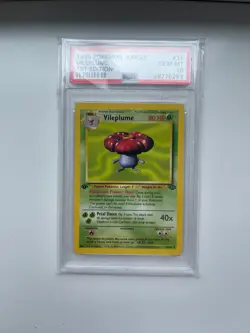 1999 Pokemon Jungle Vileplume 31/64 1st Edition Non-Holo Card PSA 10 GEM MINT - Image 1