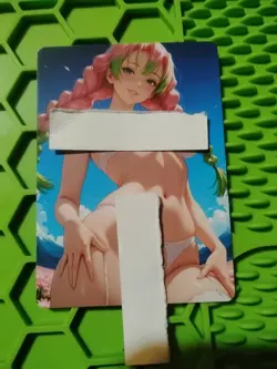 Mitsuri Kanroji Demon Slayer Anime Waifu Double Sided Trading Card PEEKA BOO - Image 1