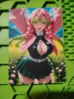 Mitsuri Kanroji Demon Slayer Anime Waifu Double Sided Trading Card PEEKA BOO - Image 2