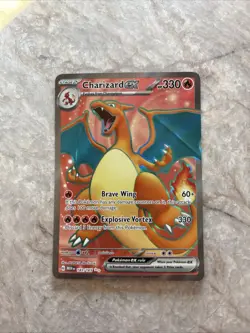 Pokemon TCG Charizard EX Holo Ultra Rare Card 183/165 Scarlet & Violet 151 - Image 1