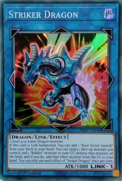 RA01-EN046 STRIKER DRAGON SUPER RARE 1ST EDITION YuGiOh CARD - Image 1