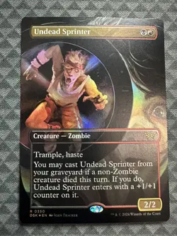 MTG Undead Sprinter #0350 Foil Borderless Rare Duskmourn: House of Horror (DSK) - Image 2