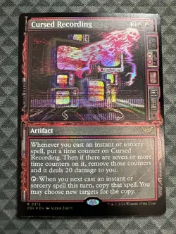 MTG Cursed Recording #0315 Foil Showcase Rare Duskmourn: House of Horror (DSK) - Image 2