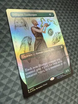 MTG Diligent Zookeeper #0327 Foil Borderless R Avatar: The Last Airbender (TLA) - Image 2