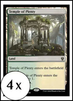 MTG - 4 x Temple of Plenty - Playset of 4 - Karlov Manor Commander - Image 1