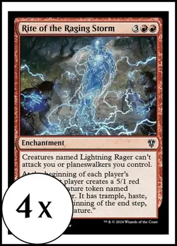 MTG - 4 x Rite of the Raging Storm - Playset of 4 - Karlov Manor Commander - Image 1