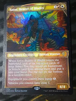 Astor Bearer of Blades Textured FOIL ,Dominaria United ,NM,MTG,FREE SHIPPING - Image 1