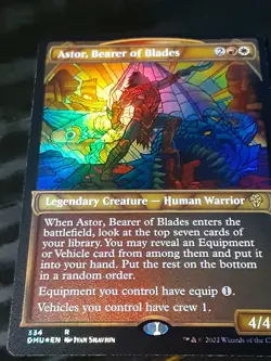 Astor Bearer of Blades Textured FOIL ,Dominaria United ,NM,MTG,FREE SHIPPING - Image 2