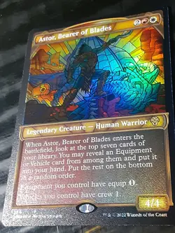 Astor Bearer of Blades Textured FOIL ,Dominaria United ,NM,MTG,FREE SHIPPING - Image 3