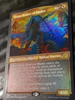Astor Bearer of Blades Textured FOIL ,Dominaria United ,NM,MTG,FREE SHIPPING - Image 4