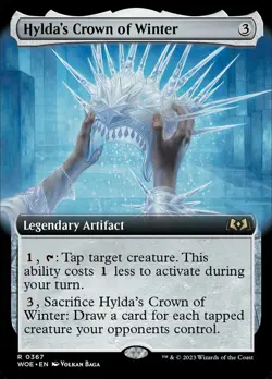 1 x Hylda's Crown of Winter - Extended Art - Wilds of Eldraine - NM-Mint - MTG - Image 1