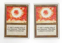 Sol Ring x2 • Revised Edition • MP/HP Heavy Play • Mtg Magic Gathering - Image 1