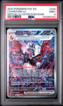 2024 POKEMON PAF EN-PALDEAN FATES SPECIAL ILLUSTRATION RARE CHARIZARD EX PSA 9 - Image 1