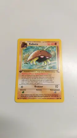 Pokemon TCG Karte - Kabuto - 1. Edition - German/Deutsch - 50/62 Fossil - Image 1