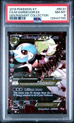 2016 POKEMON XY GENERATIONS RADIANT COLLECTION FULL ART/M GARDEVOIR EX PSA 8 - Image 1