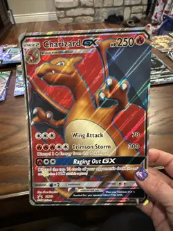 POKEMON BLACK STAR PROMO CHARIZARD GX SM60 FULL ART HOLO FOIL - Image 1