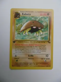CARTE POKEMON KABUTO - PV 30 - 50/62 - 1°EDITION - VERSION FRANCAISE - WIZARDS - Image 1