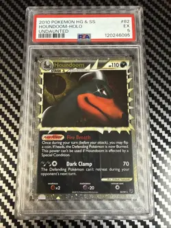 2010 Pokemon HGSS Undaunted Houndoom 82/90 PSA 5 EX - Image 1